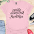 Easily distracted by frenchies - V1 - Elegant Swish T-Shirt